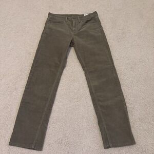 Rag & Bone Fit 2 Slim Men's Corduroy Pants Size 31 Army Green Cotton Jeans
